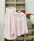 Collar Down Shirts With Wide Leg Trousers Sets